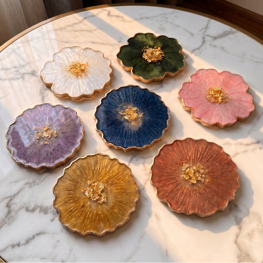 Hand-Poured Resin Coasters